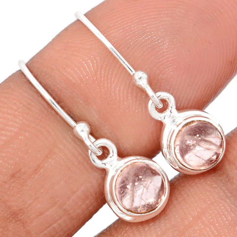 1" Morganite Cabochon Earrings - MGCE112