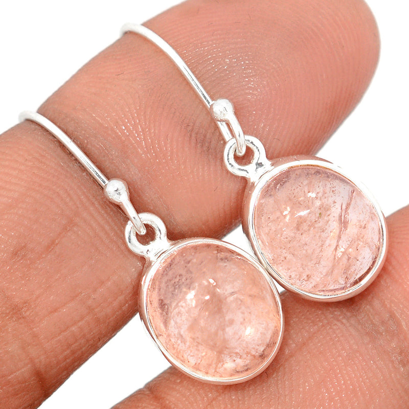 1.2" Morganite Cabochon Earrings - MGCE93