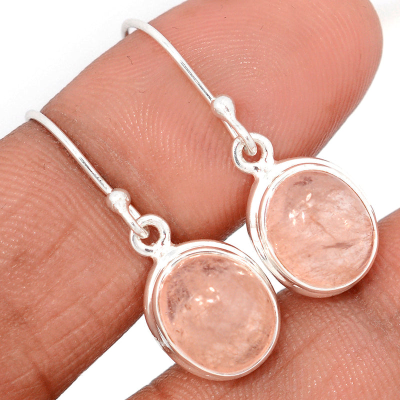 1.1" Morganite Cabochon Earrings - MGCE96