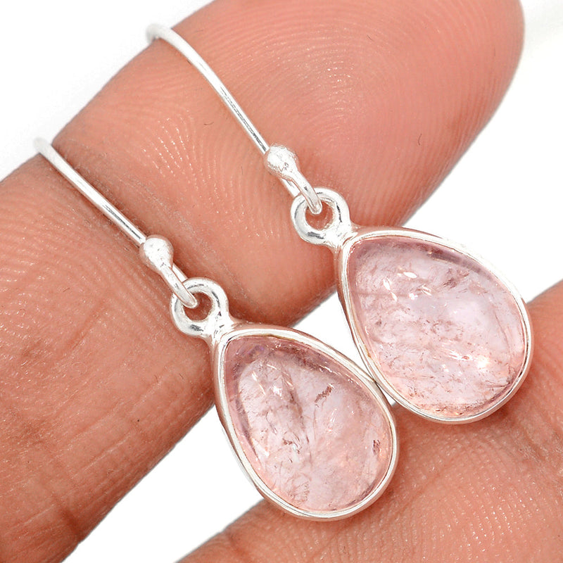 1.1" Morganite Cabochon Earrings - MGCE98