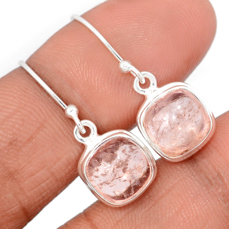 1" Morganite Cabochon Earrings - MGCE99