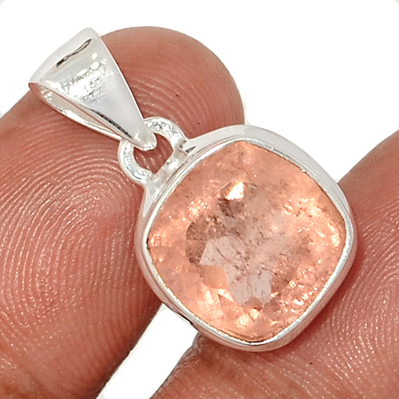 1" Morganite Faceted Pendants - MGFP586