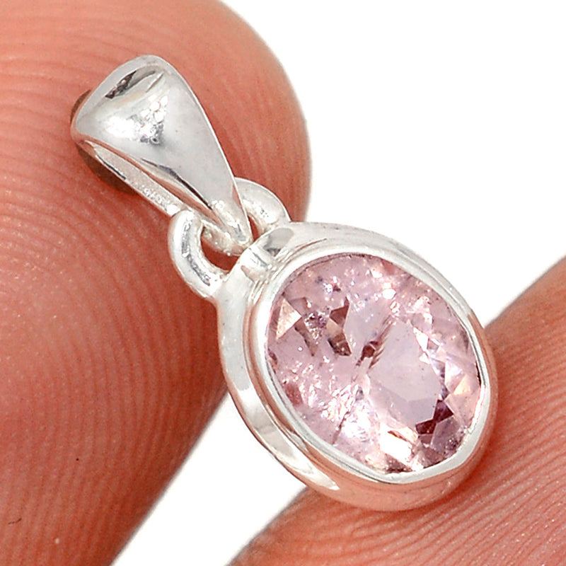 0.6" Morganite Faceted Pendants - MGFP590