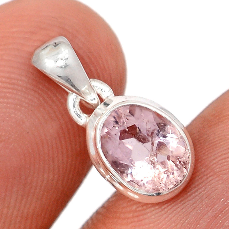 0.6" Morganite Faceted Pendants - MGFP592