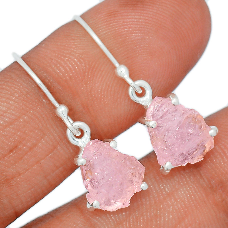 1.1" Morganite Rough Earrings - MGNE462