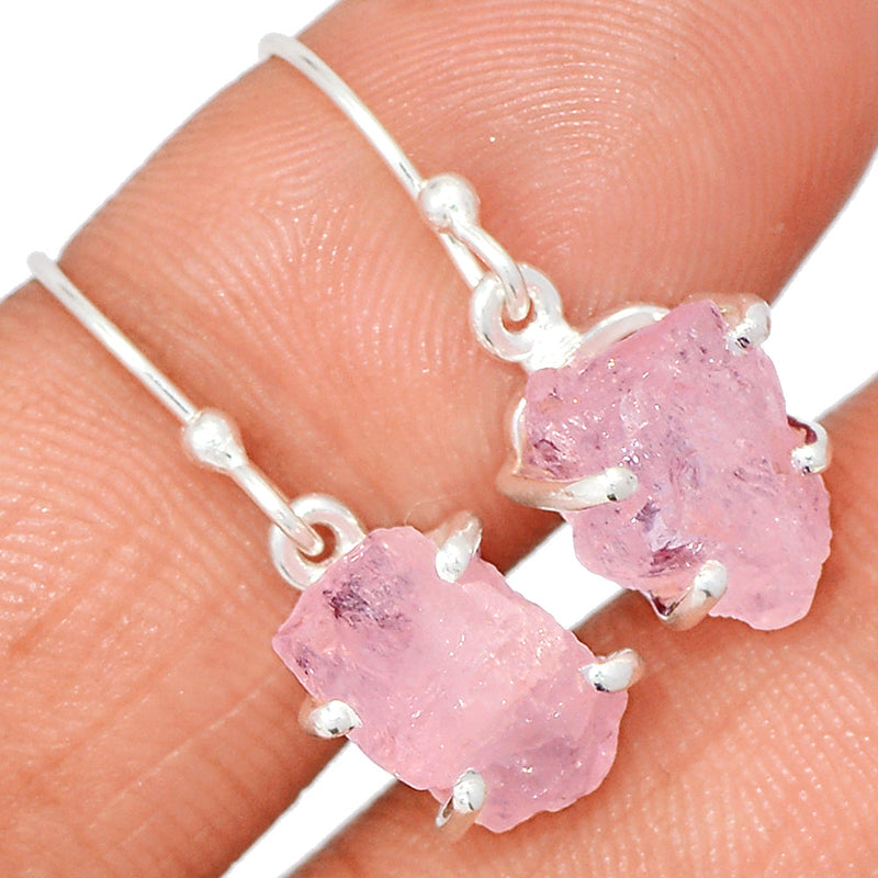 1.1" Claw - Morganite Rough Earrings - MGNE466