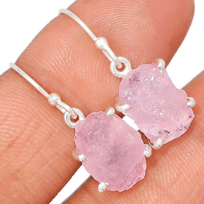 1.1" Claw - Morganite Rough Earrings - MGNE470