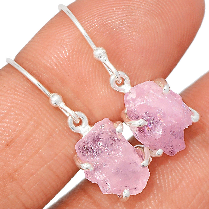 1.1" Claw - Morganite Rough Earrings - MGNE476