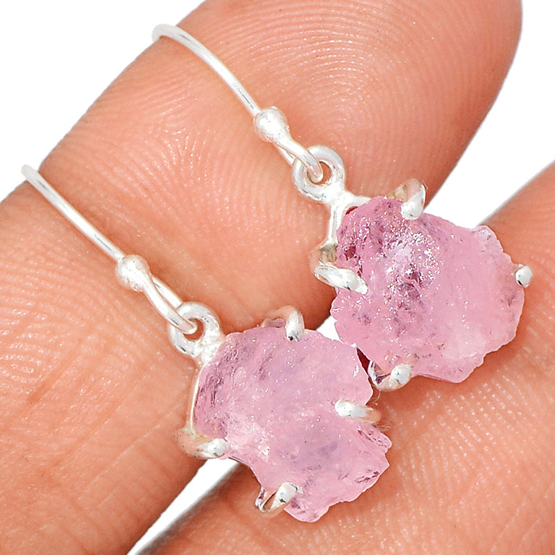1.1" Claw - Morganite Rough Earrings - MGNE481