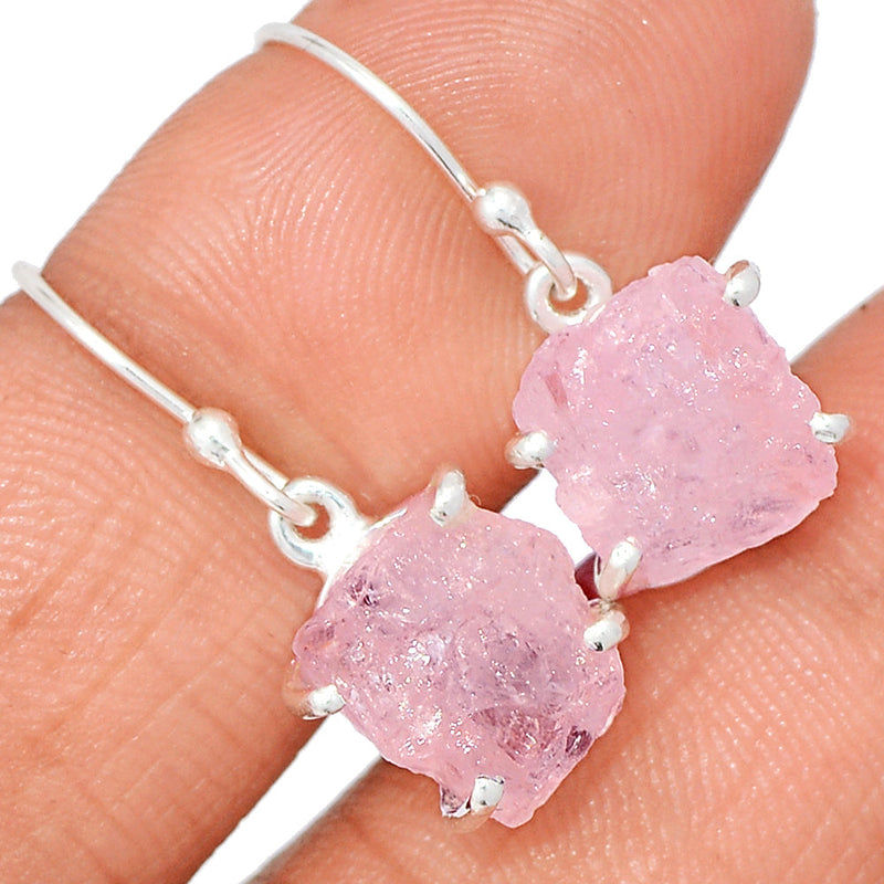 1.1" Claw - Morganite Rough Earrings - MGNE482