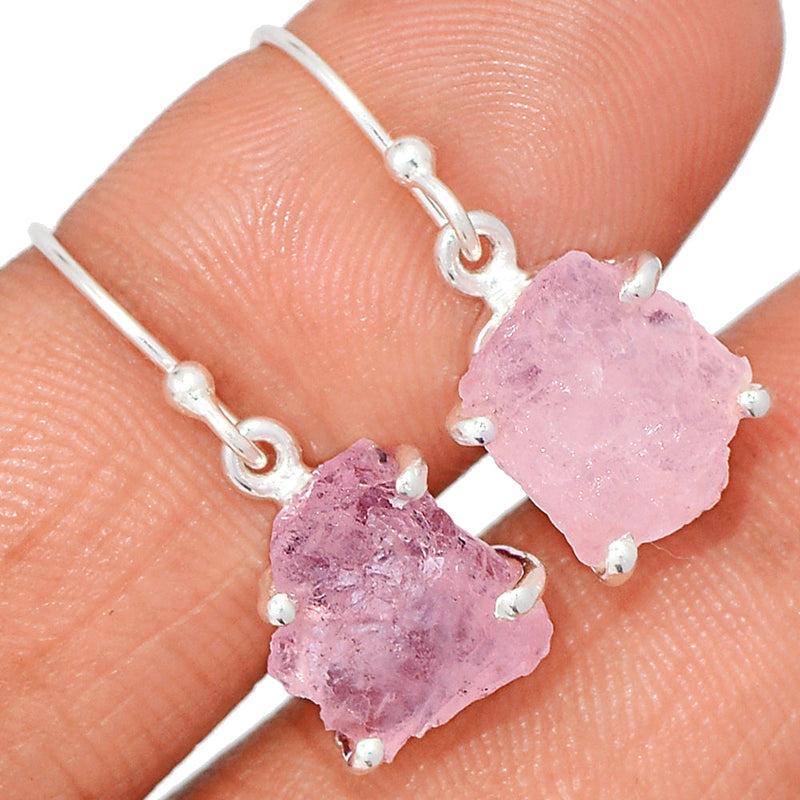 1.1" Claw - Morganite Rough Earrings - MGNE485