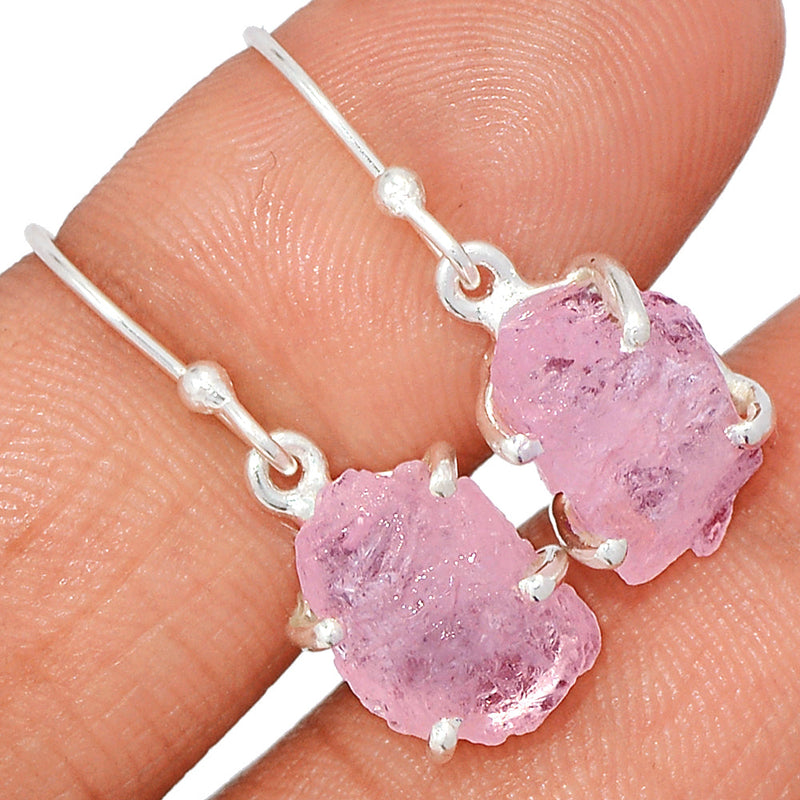1.1" Claw - Morganite Rough Earrings - MGNE488