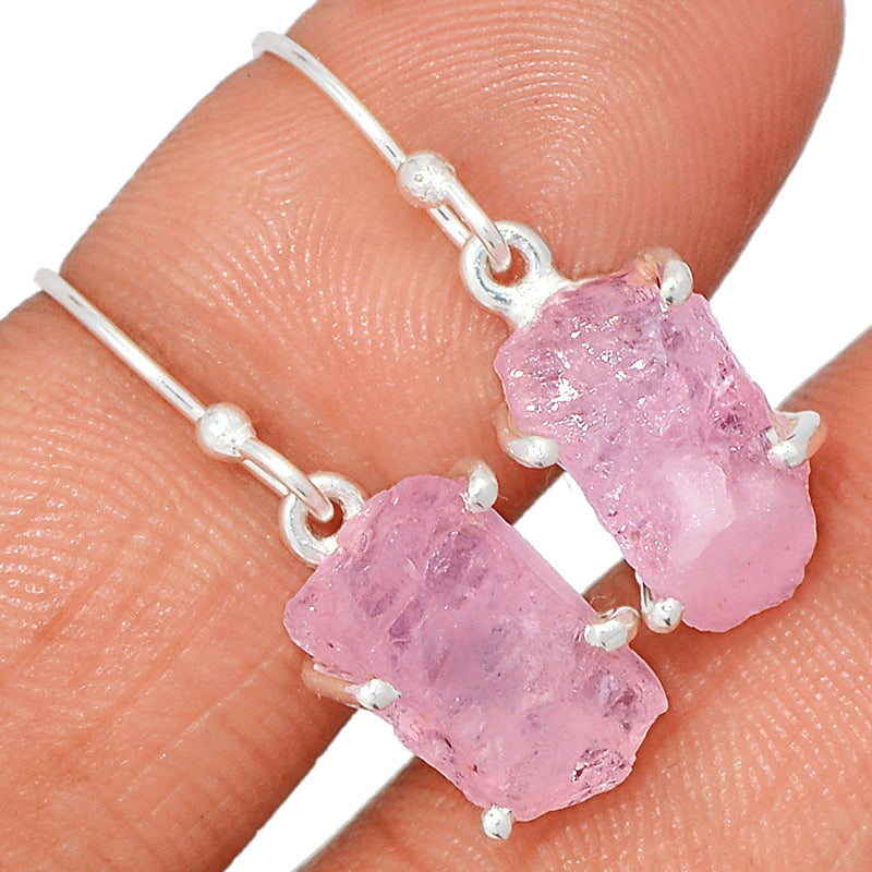 1.1" Claw - Morganite Rough Earrings - MGNE498
