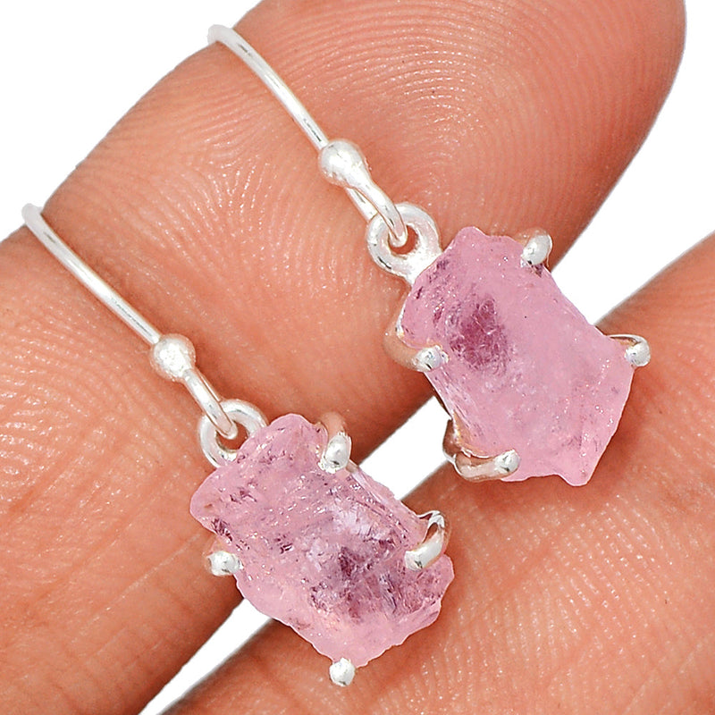 1.1" Claw - Morganite Rough Earrings - MGNE499