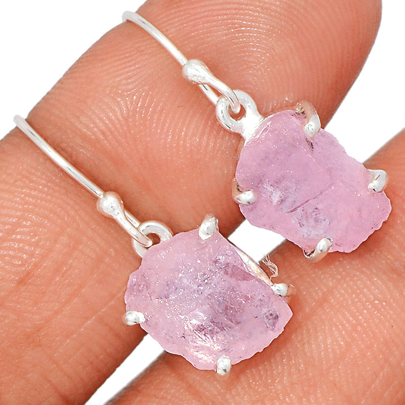 1.1" Claw - Morganite Rough Earrings - MGNE500