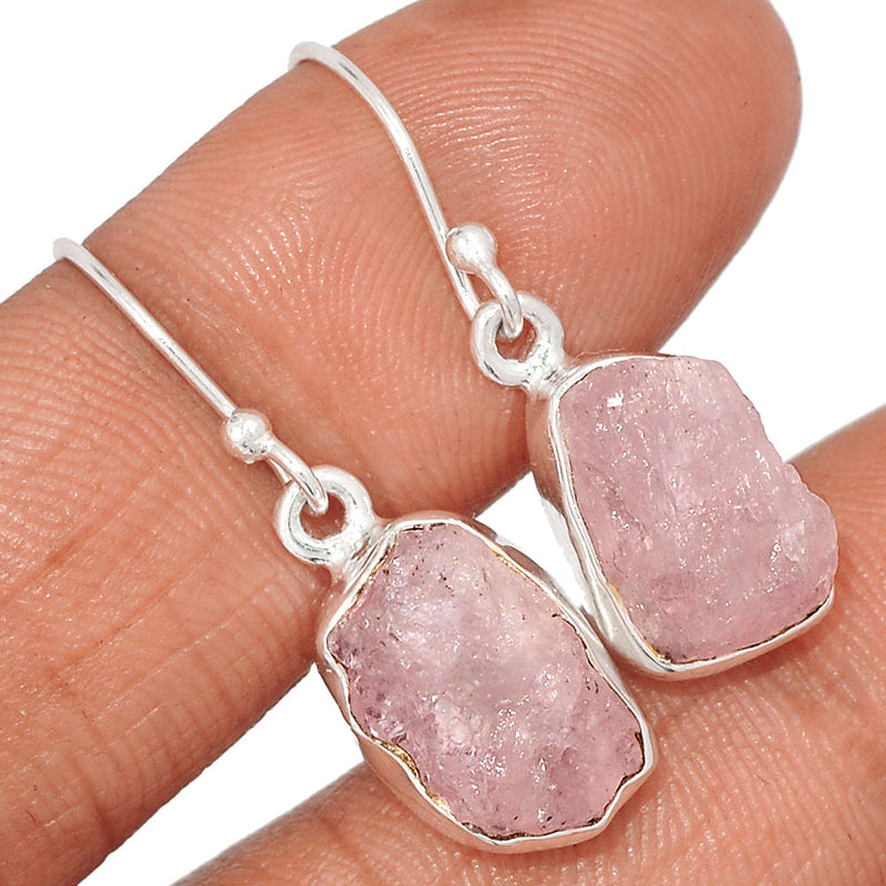 1.2" Morganite Rough Earrings - MGNE502