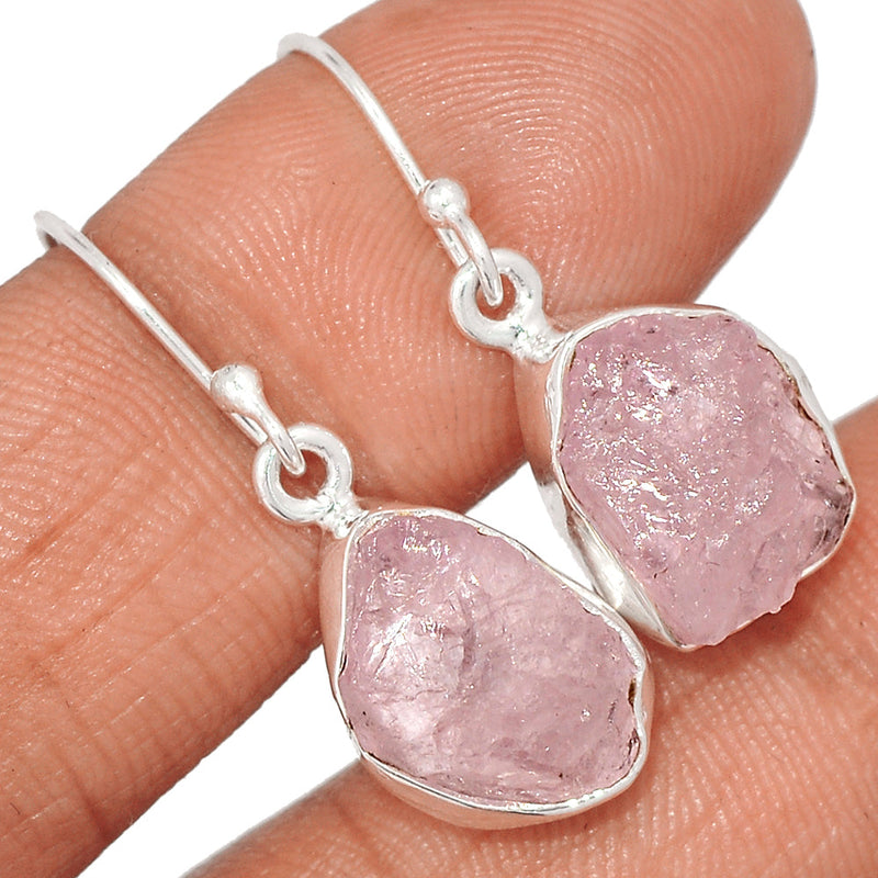 1.2" Morganite Rough Earrings - MGNE503
