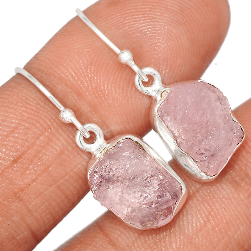 1.2" Morganite Rough Earrings - MGNE504