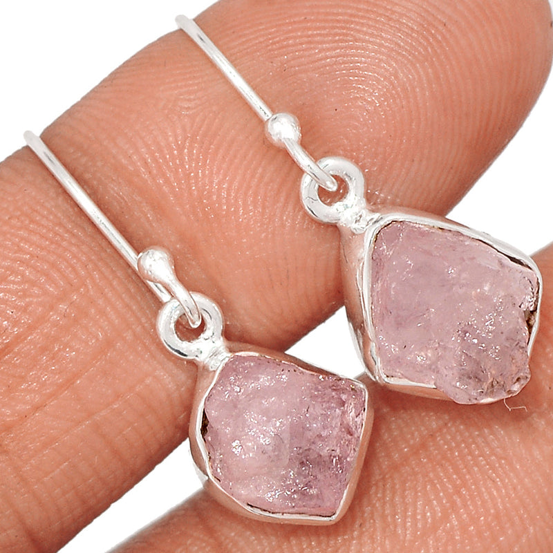 1.1" Morganite Rough Earrings - MGNE505