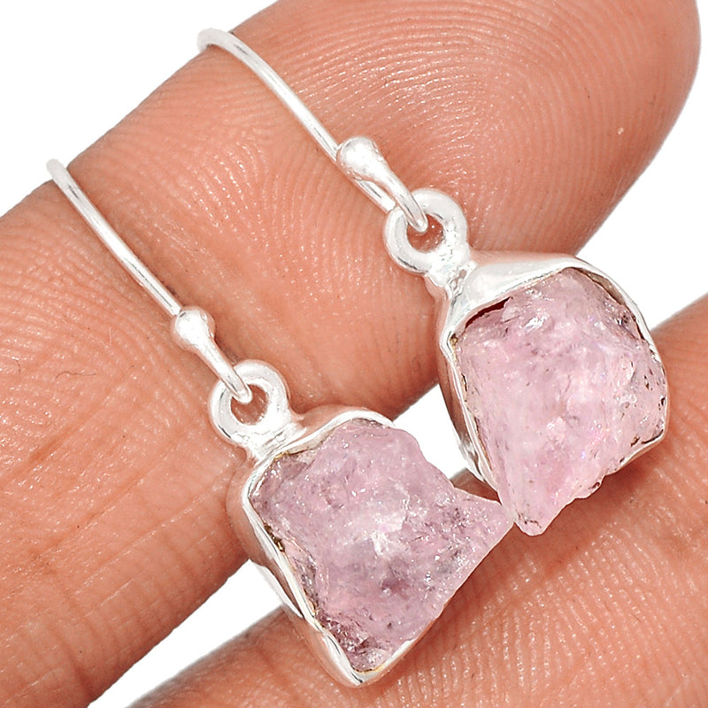 1.1" Morganite Rough Earrings - MGNE506