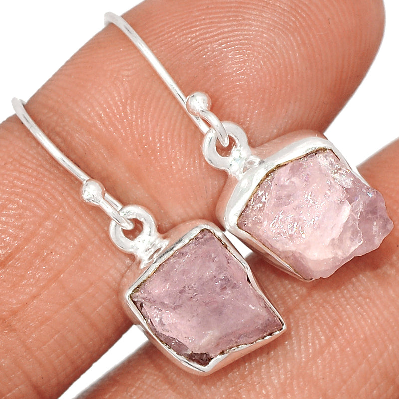 1.1" Morganite Rough Earrings - MGNE507