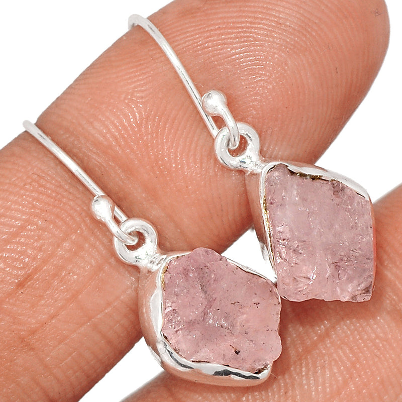 1.1" Morganite Rough Earrings - MGNE508
