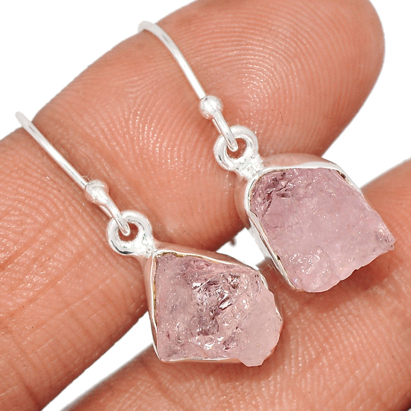 1.2" Morganite Rough Earrings - MGNE510