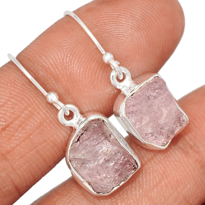 1.1" Morganite Rough Earrings - MGNE512