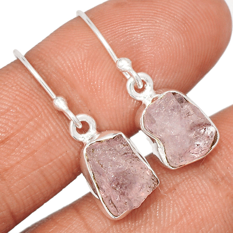 1.1" Morganite Rough Earrings - MGNE513