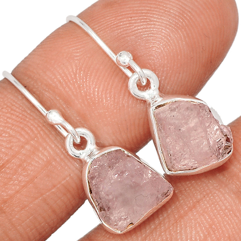 1.1" Morganite Rough Earrings - MGNE515