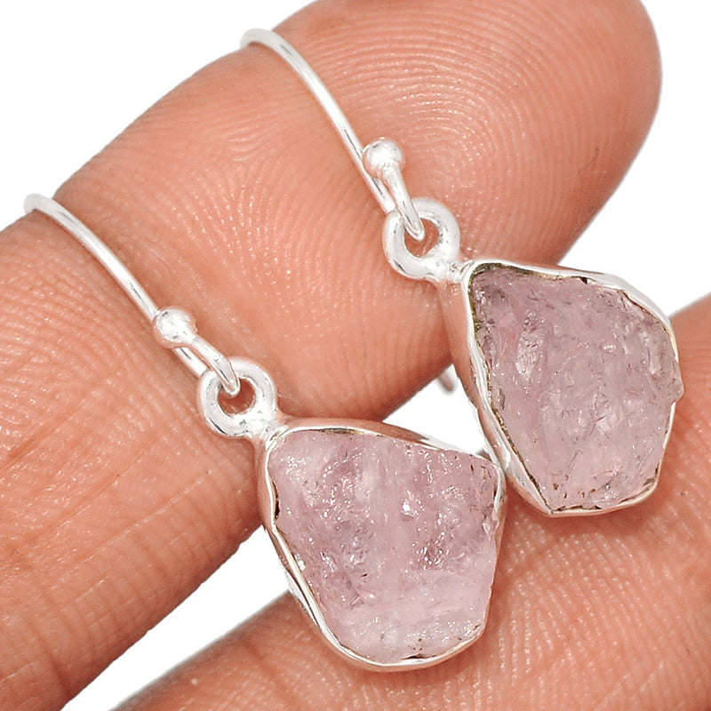 1.2" Morganite Rough Earrings - MGNE517