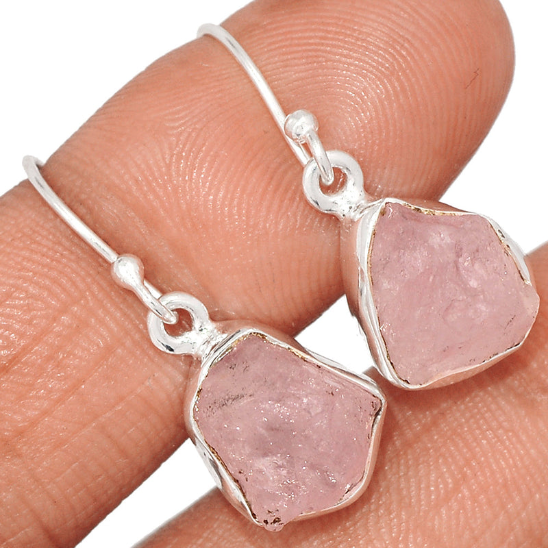 1.1" Morganite Rough Earrings - MGNE519