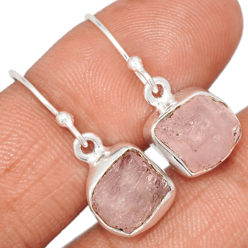 1.1" Morganite Rough Earrings - MGNE520