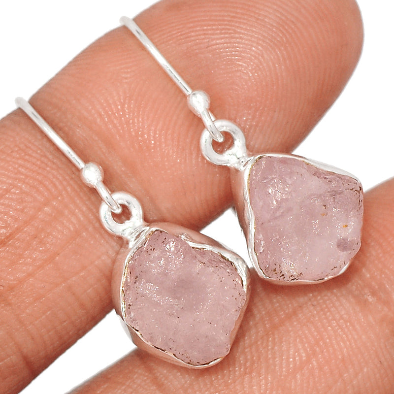 1.2" Morganite Rough Earrings - MGNE521