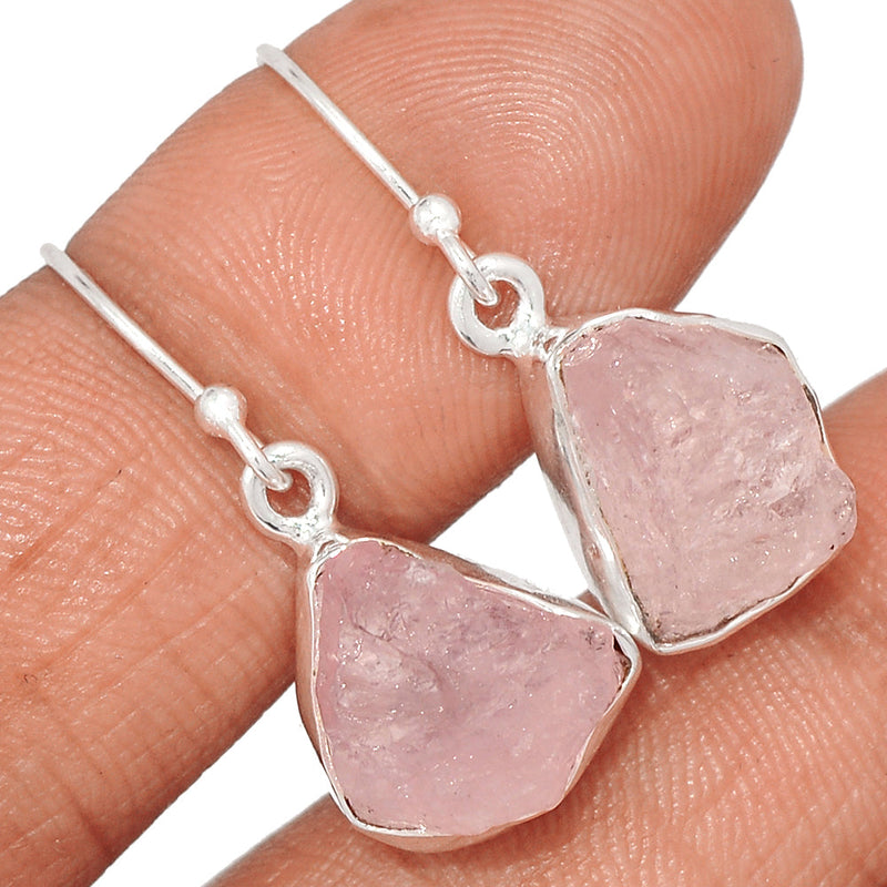 1.2" Morganite Rough Earrings - MGNE522
