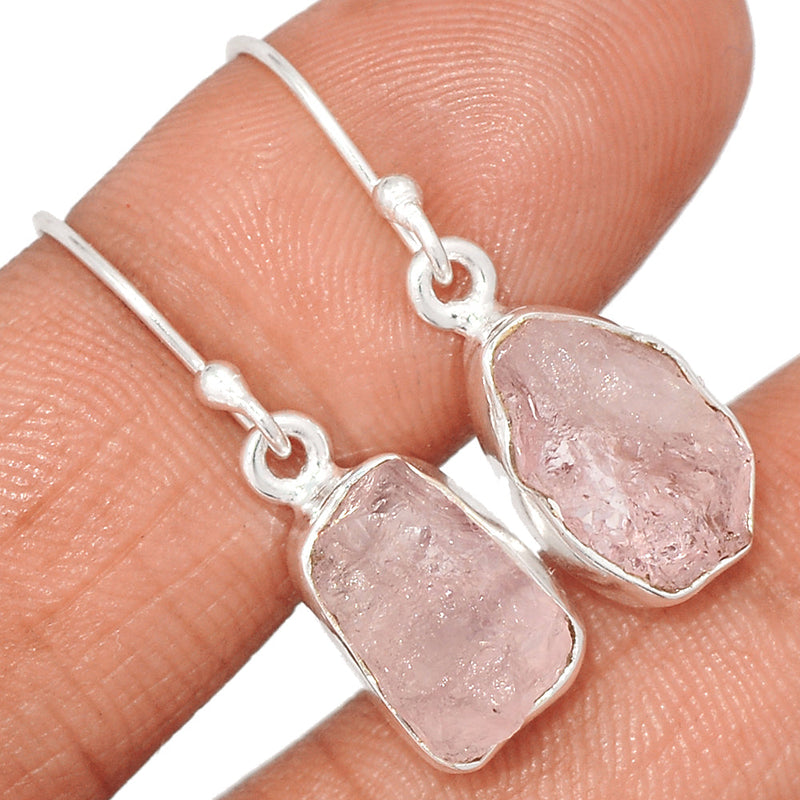 1.2" Morganite Rough Earrings - MGNE524