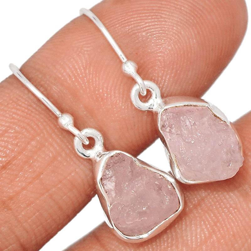 1.1" Morganite Rough Earrings - MGNE525