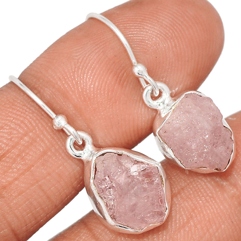 1.1" Morganite Rough Earrings - MGNE526
