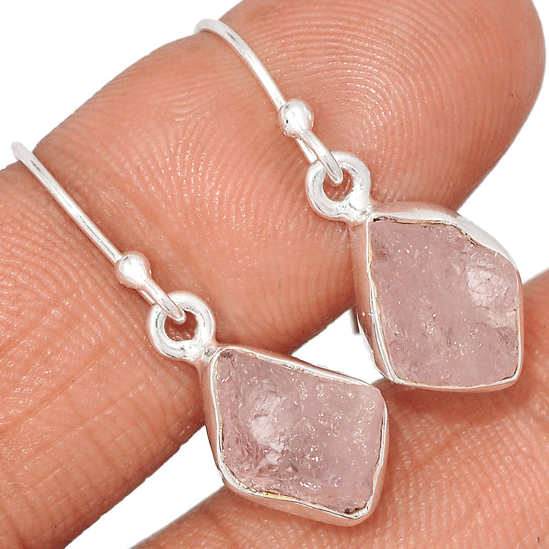 1.1" Morganite Rough Earrings - MGNE527