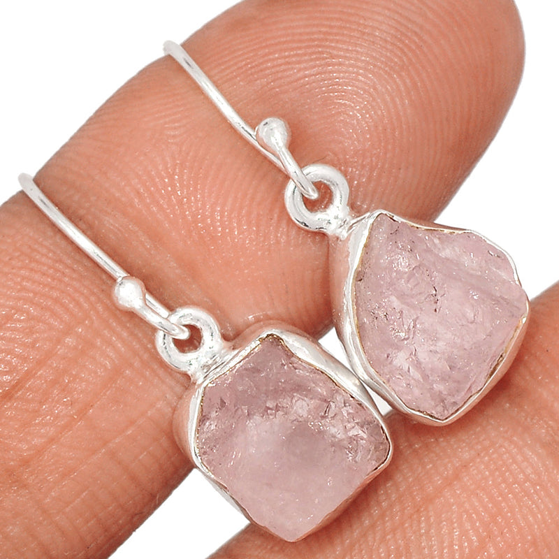 1.1" Morganite Rough Earrings - MGNE528