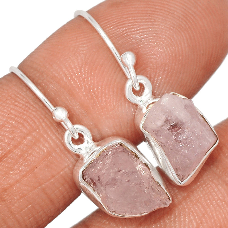 1.1" Morganite Rough Earrings - MGNE529
