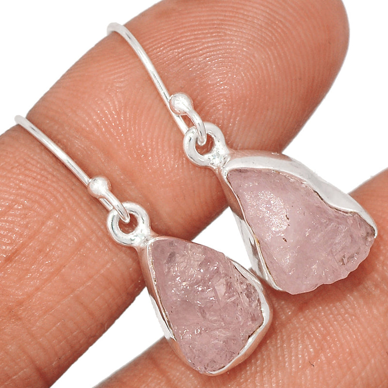 1.2" Morganite Rough Earrings - MGNE530