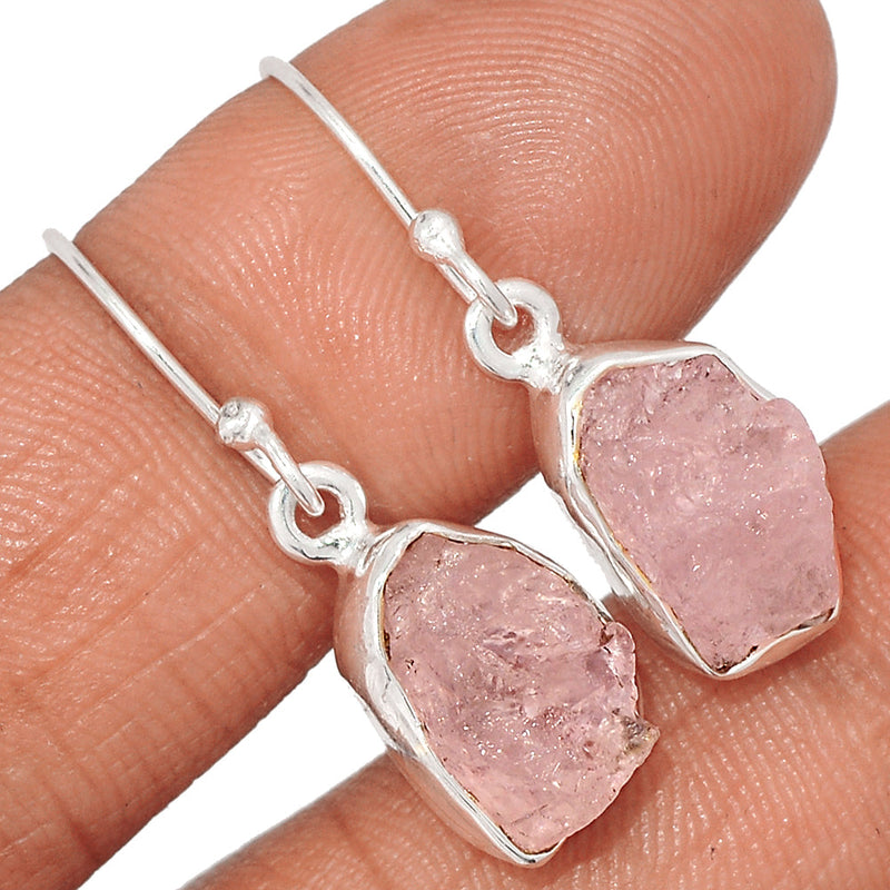 1.2" Morganite Rough Earrings - MGNE534
