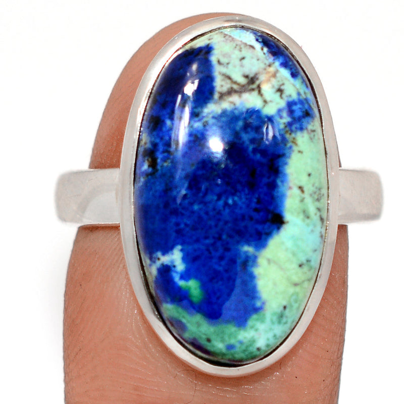 Azurite In Malachite Ring - MIAR663