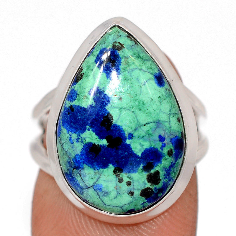 Azurite In Malachite Ring - MIAR664