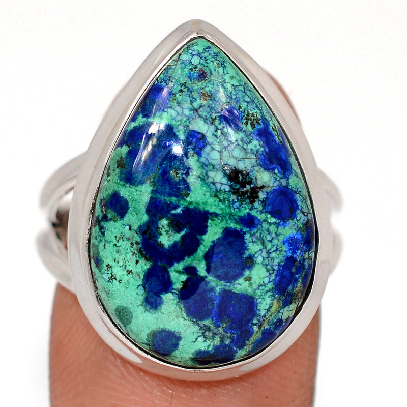 Azurite In Malachite Ring - MIAR666