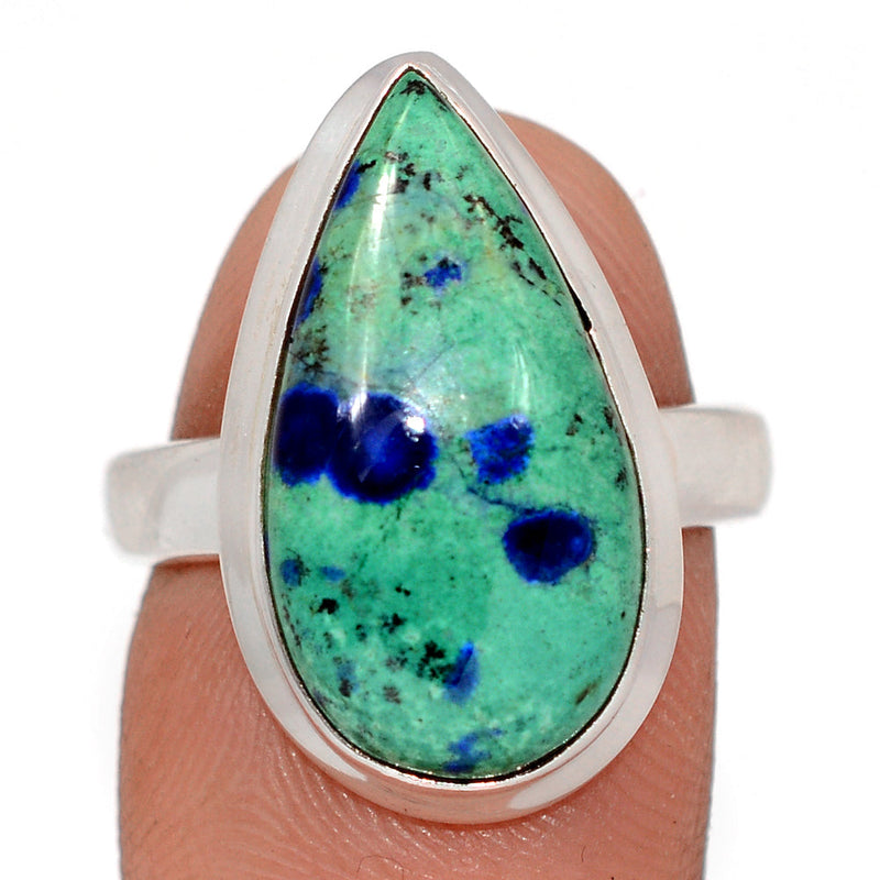 Azurite In Malachite Ring - MIAR667