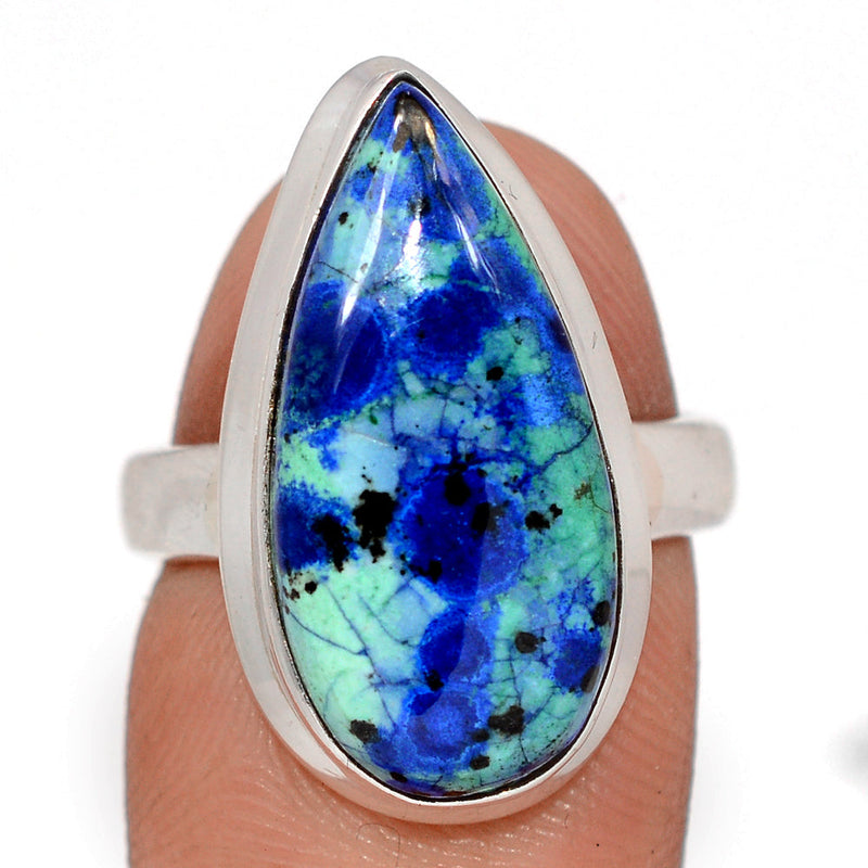 Azurite In Malachite Ring - MIAR668