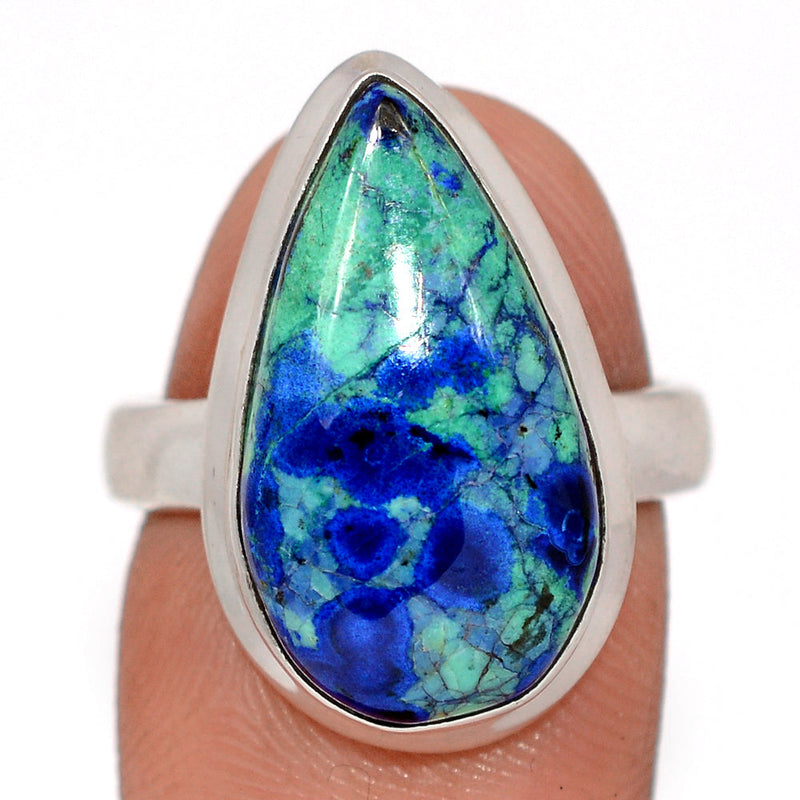 Azurite In Malachite Ring - MIAR669
