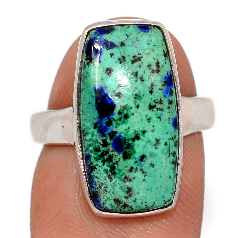 Azurite In Malachite Ring - MIAR670